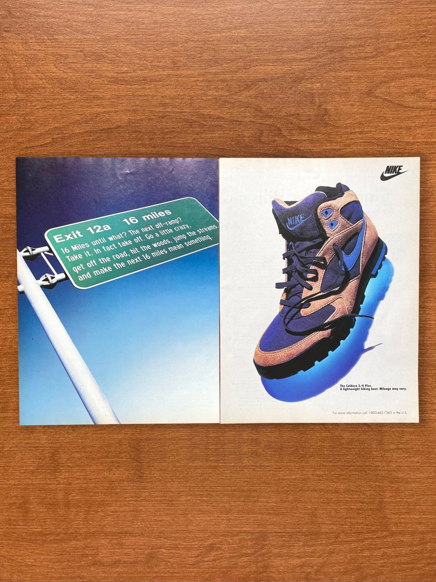 1993 Nike Caldera ACG Hiking Boot Advertisement