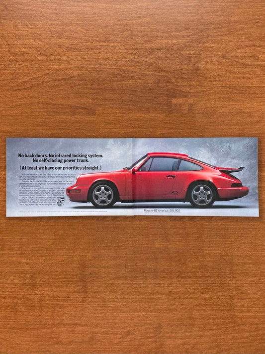 1993 Porsche 911 RS America Advertisement