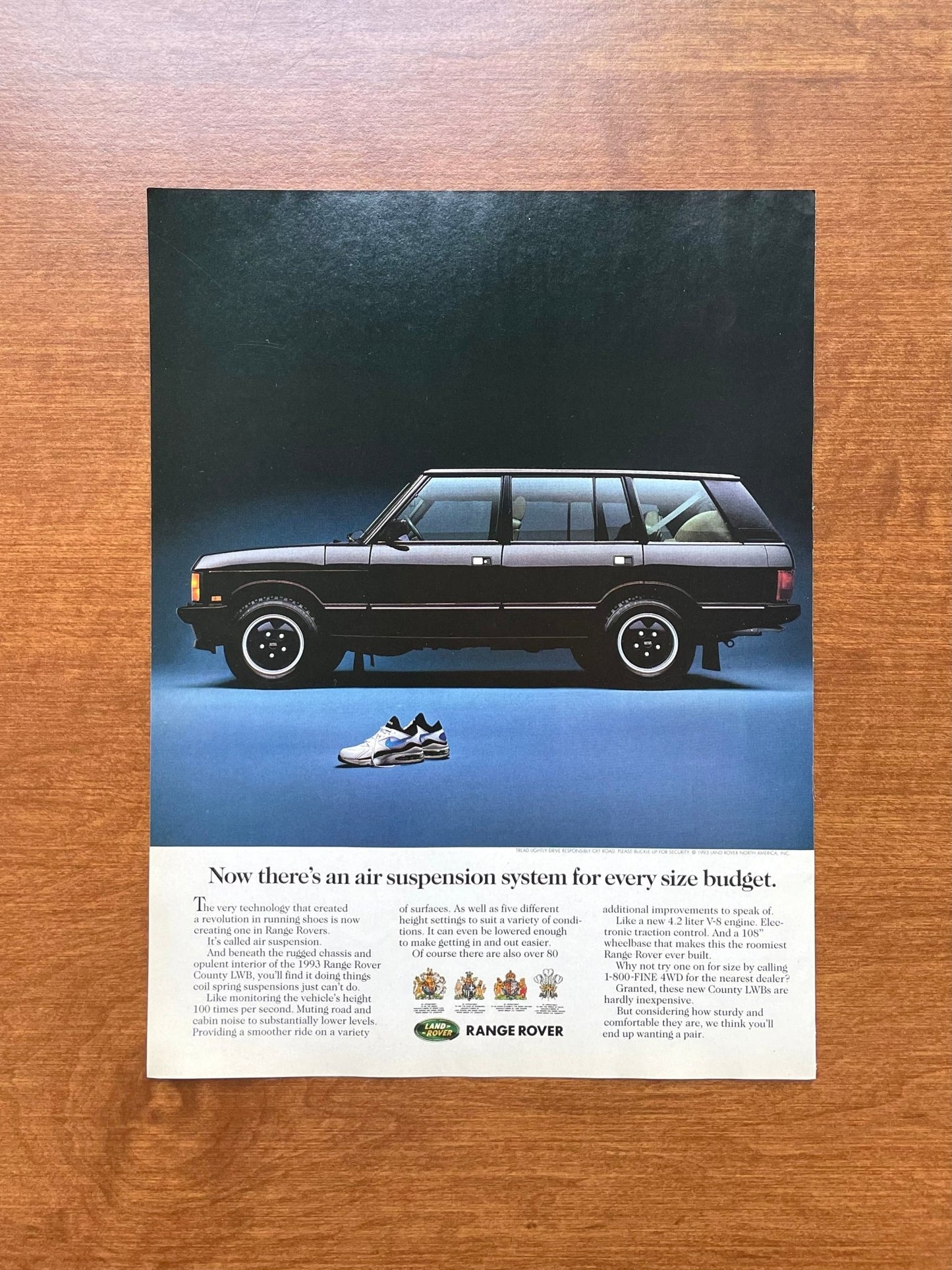 1993 Range Rover Country w/ Nike Air Max Advertisement
