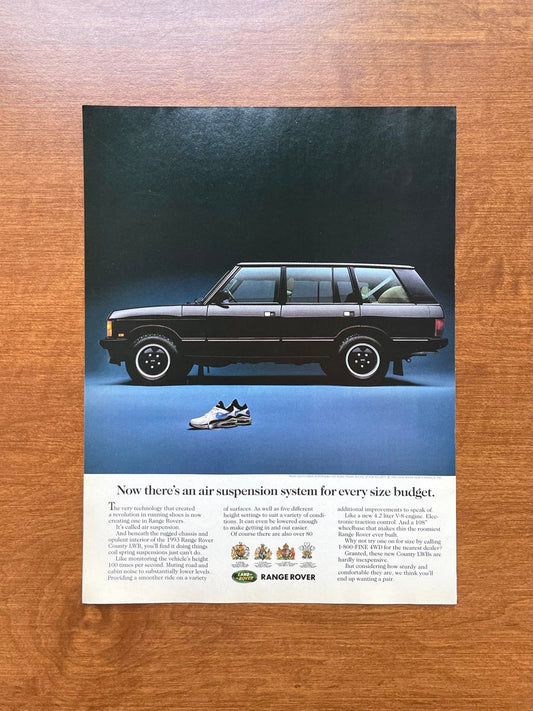 1993 Range Rover Country w/ Nike Air Max Advertisement