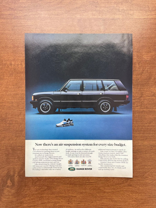 1993 Range Rover Country w/ Nike Air Max Advertisement