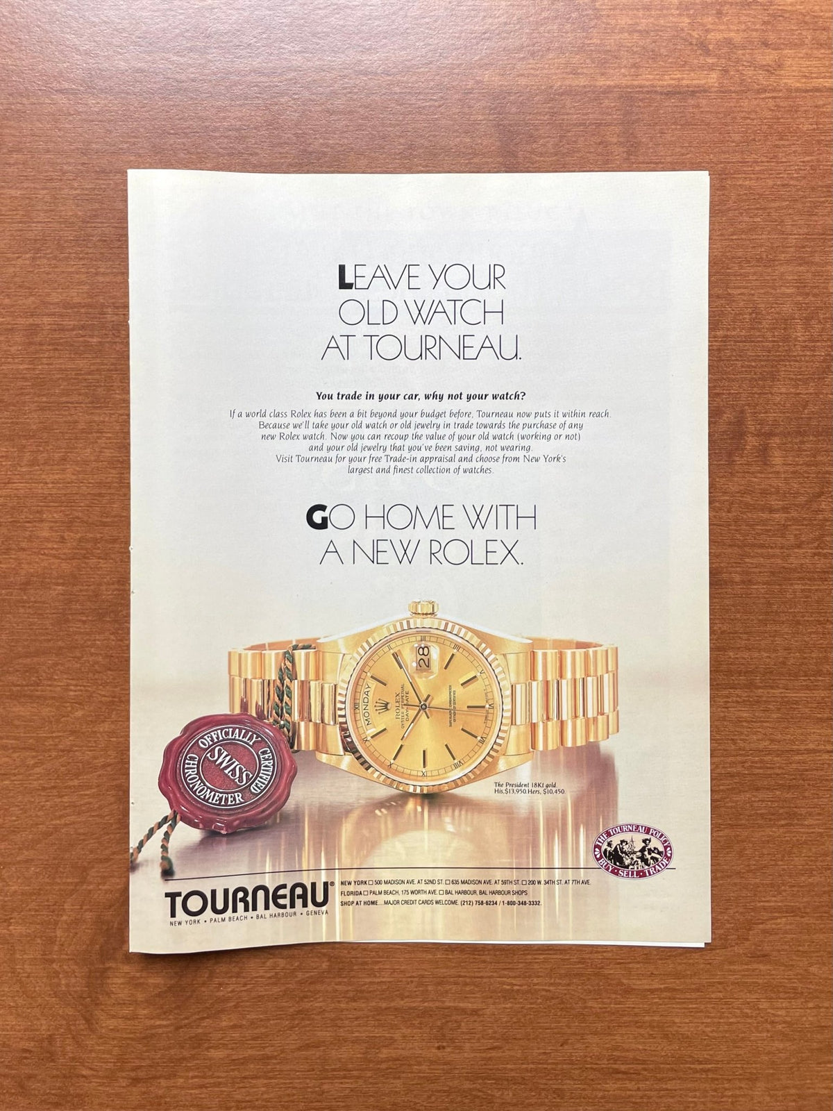 1993 Rolex Day Date President Ref. 18238 at Tourneau Advertisement