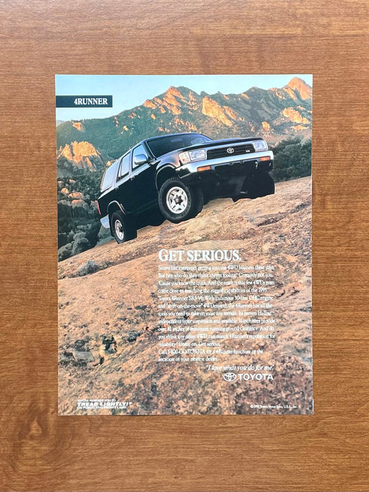 1993 Toyota 4Runner "Get Serious." Advertisement
