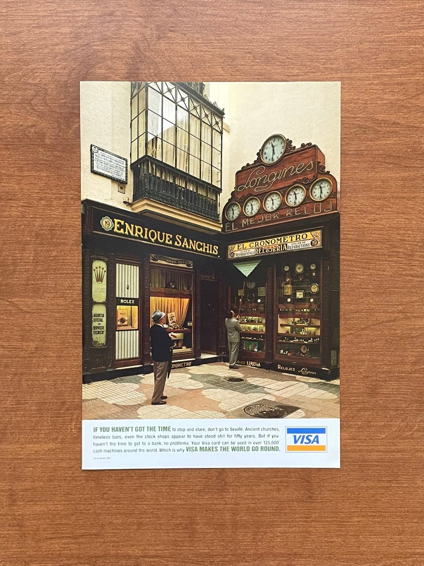 1993 VISA "watch and clock shops" Advertisement