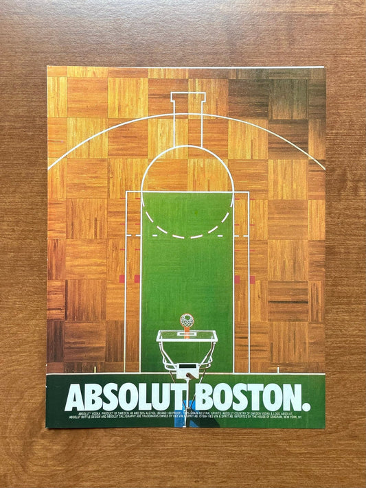 1994 Absolut Boston Vodka Advertisement