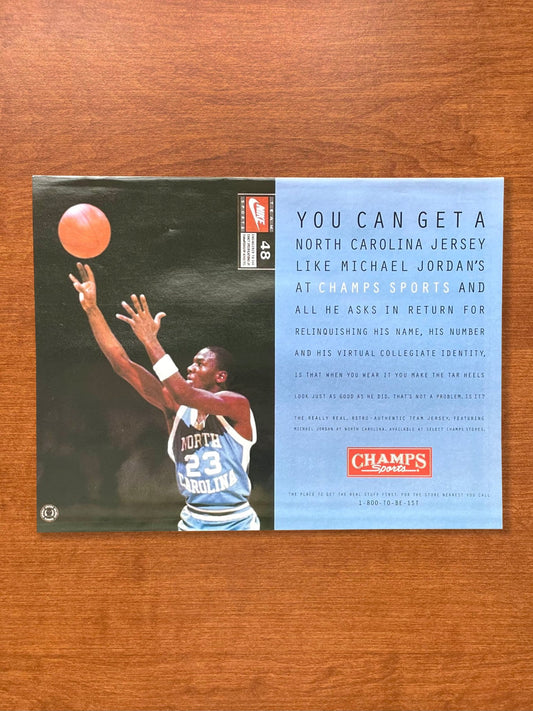 1994 Champs Sports Michael Jordan North Carolina Jersey Advertisement