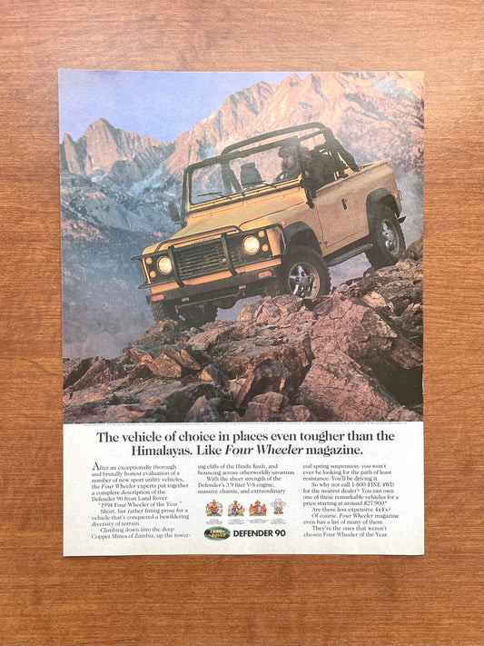 1994 Defender 90 "Like Four Wheeler magazine." Advertisement