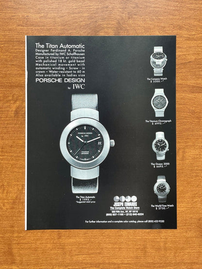 1994 IWC Porsche Designs feat. Titan, Compass, and Ocean Advertisement