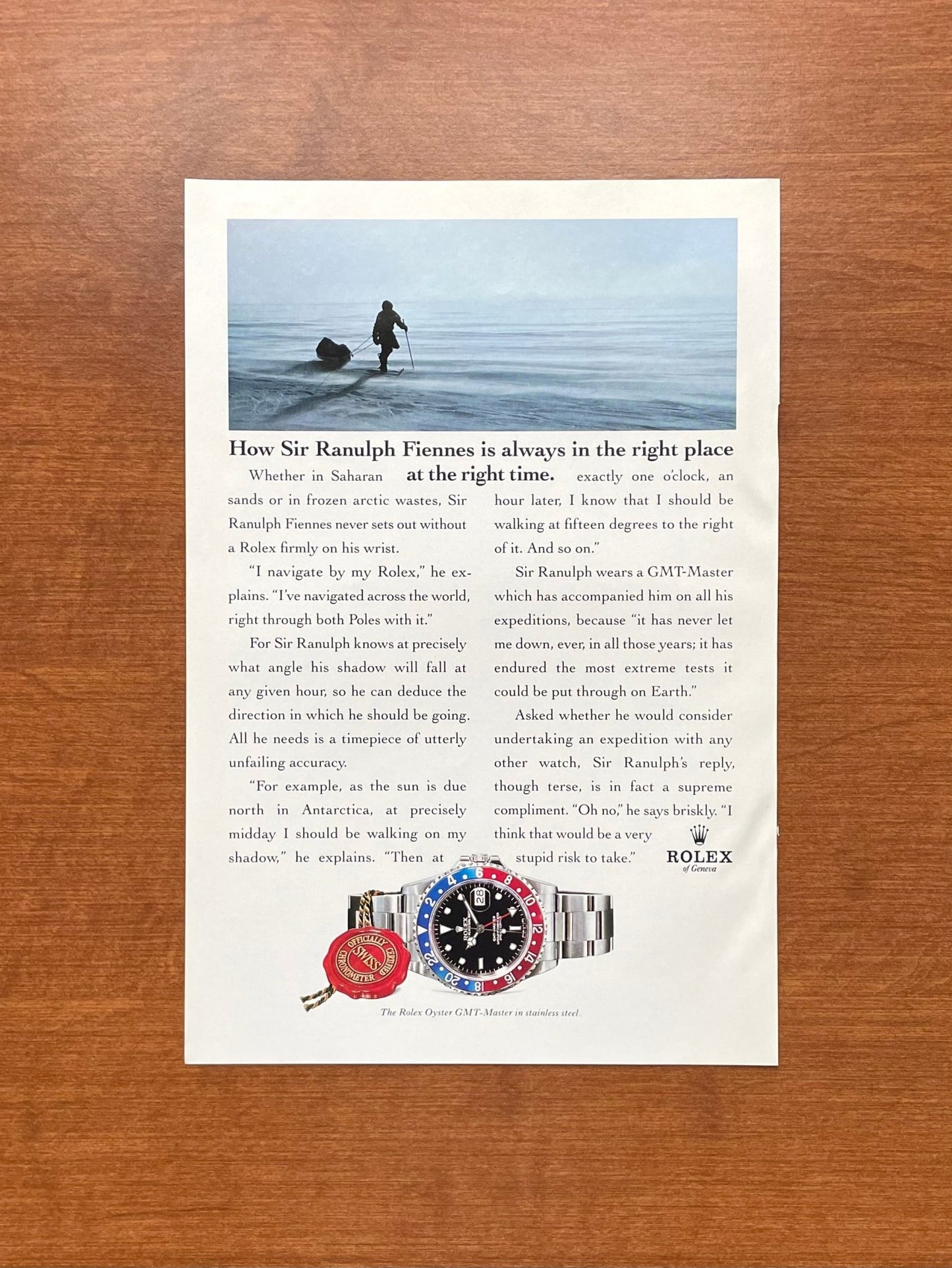 1994 Rolex GMT Master Ref. 16700 "right place... right time" Advertisement