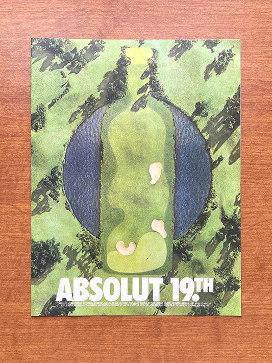 1995 Absolut 19th Vodka Advertisement