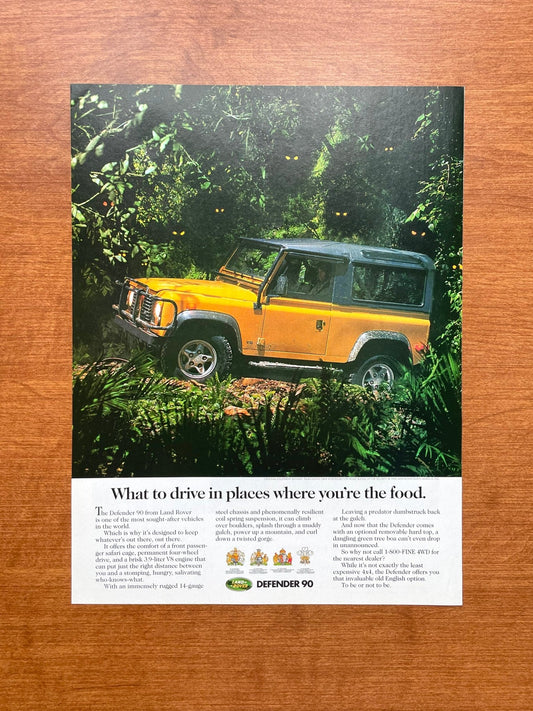 1995 Defender 90 "where you're the food." Advertisement