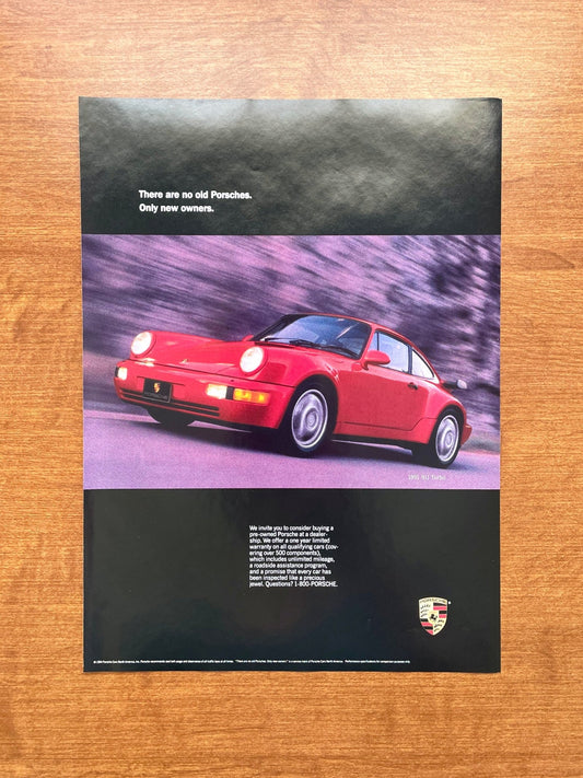 1995 Porsche 911 Turbo "...no old Porsches. Only new owners." Advertisement