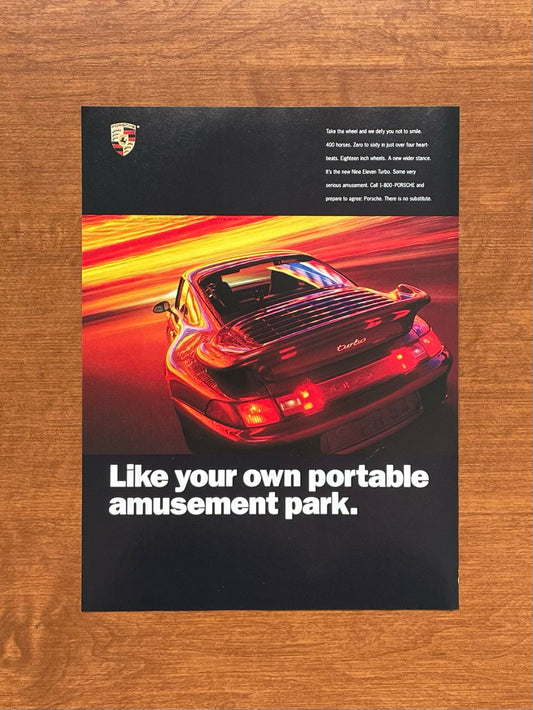 1995 Porsche 911 Turbo "your own portable amusement park." Advertisement