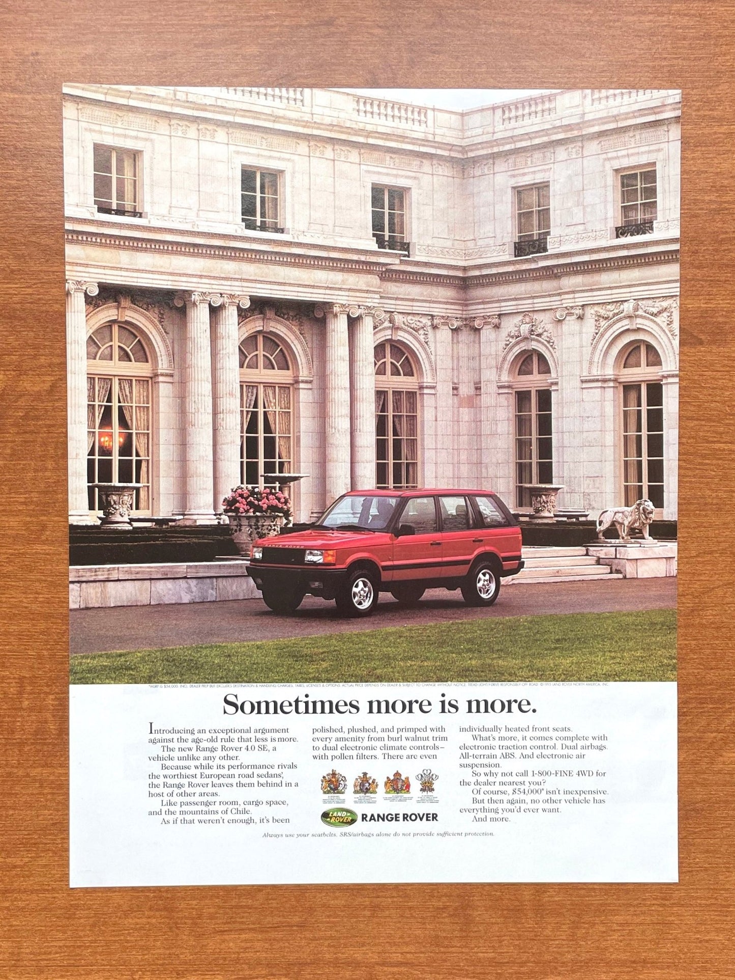 1995 Range Rover 4.0 SE "more is more." Advertisement