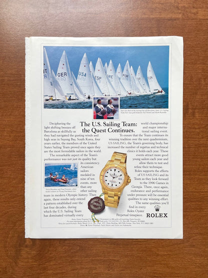 1995 Rolex Yacht-Master Ref. 16628 "U.S. Sailing Team" Advertisement