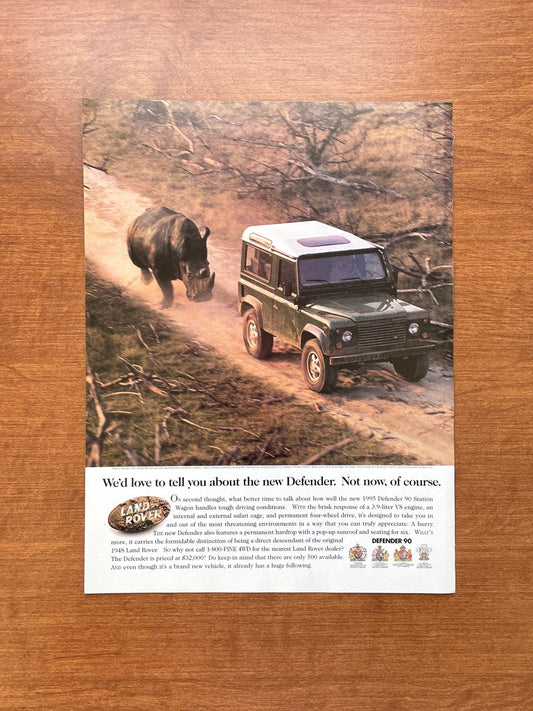 1996 Defender 90 w/ rhino "Not now, of course." Advertisement