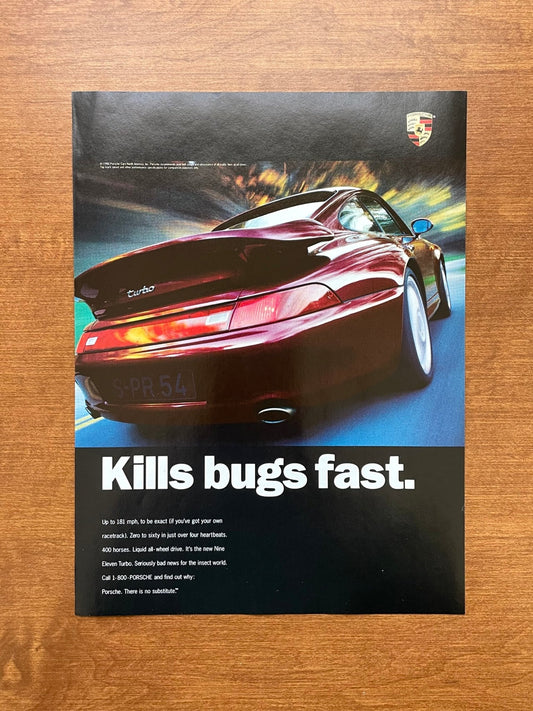1996 Porsche 911 Turbo "Kills bugs fast" Advertisement