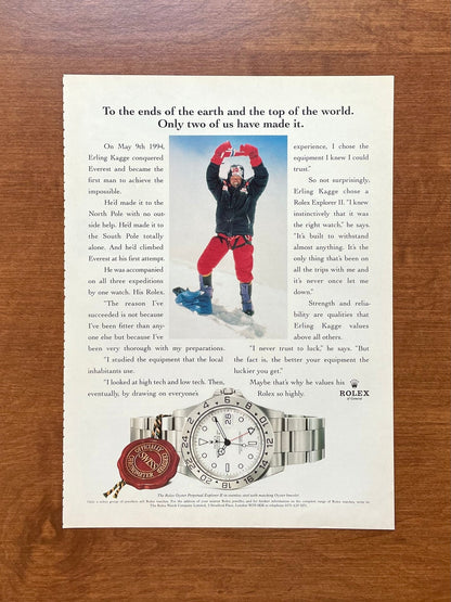 1996 Rolex Explorer II Ref. 16570 feat. Erling Kagge Advertisement