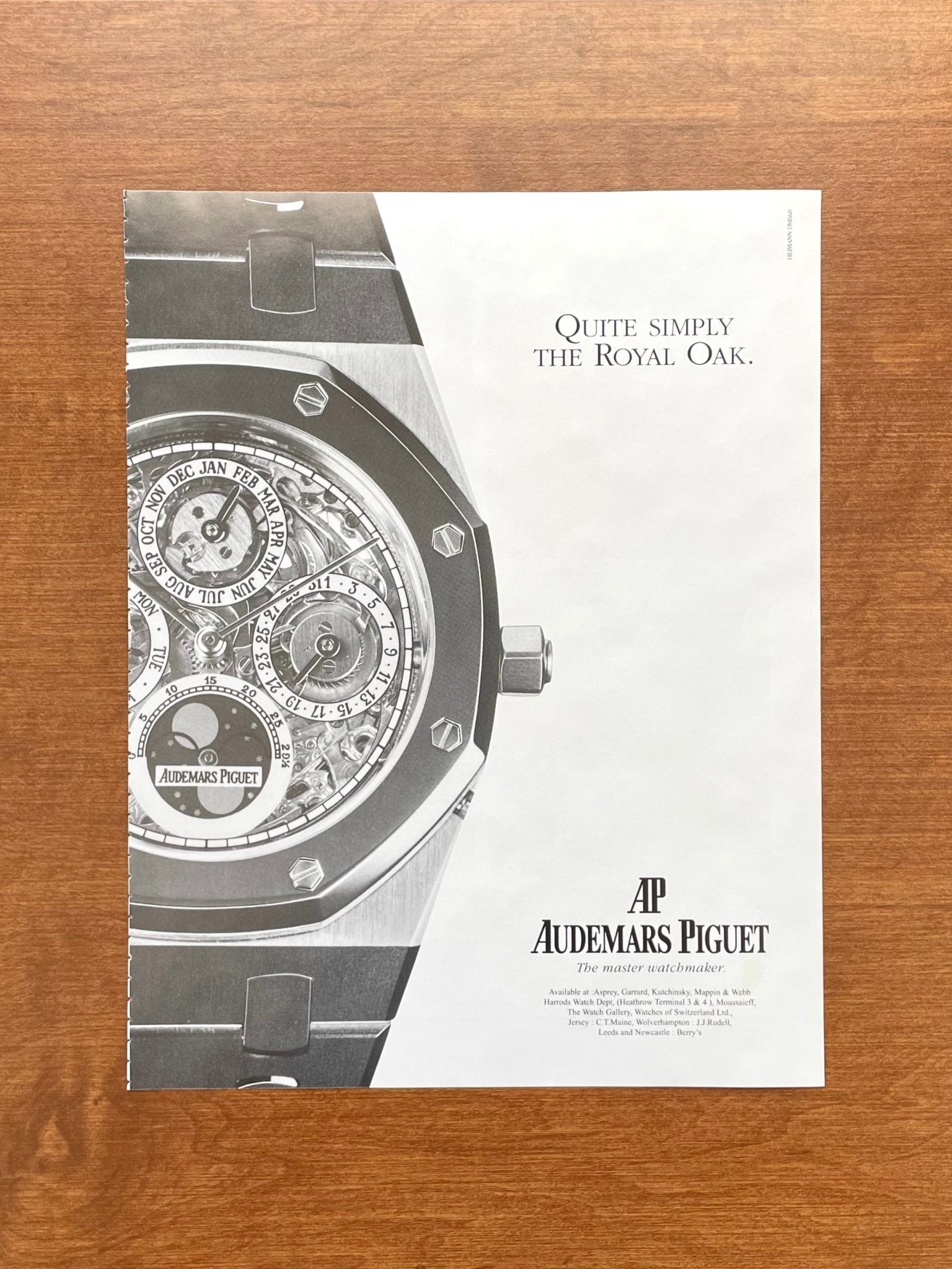 1997 Audemars Piguet Royal Oak Perpetual "Skeleton" Advertisement