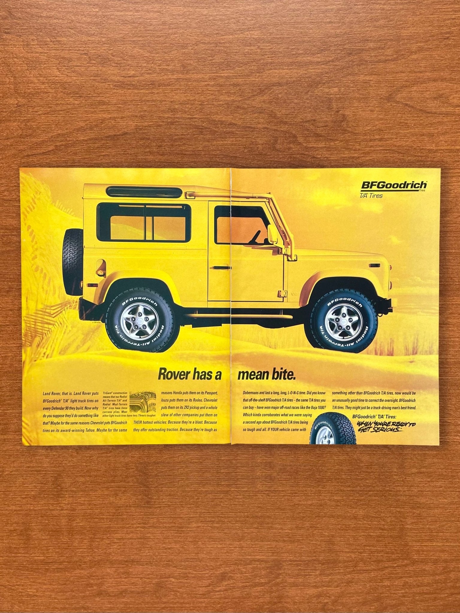 1997 BF Goodrich feat. Defender 90 "Rover has a mean bite" Advertisement