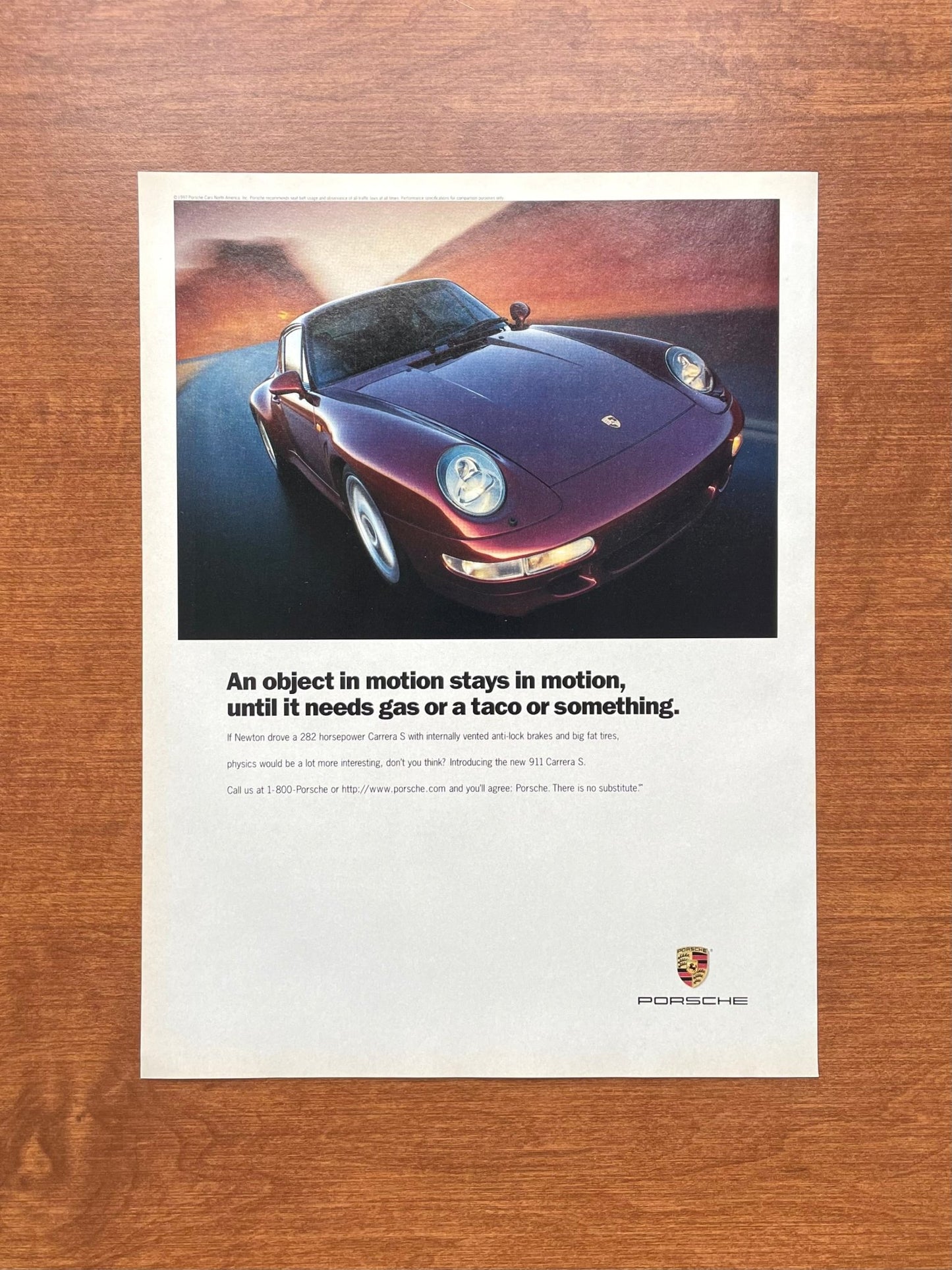 1997 Porsche 911 Carrera S "until it needs gas or a taco..." Advertisement