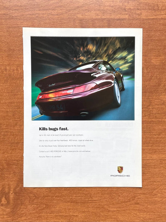 1997 Porsche 911 Turbo "Kills bugs fast" Advertisement