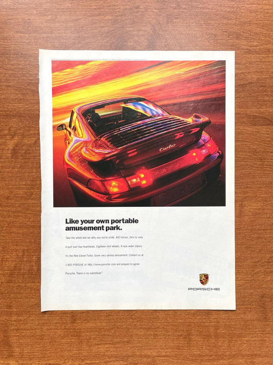 1997 Porsche 911 Turbo "your own portable amusement park." Advertisement