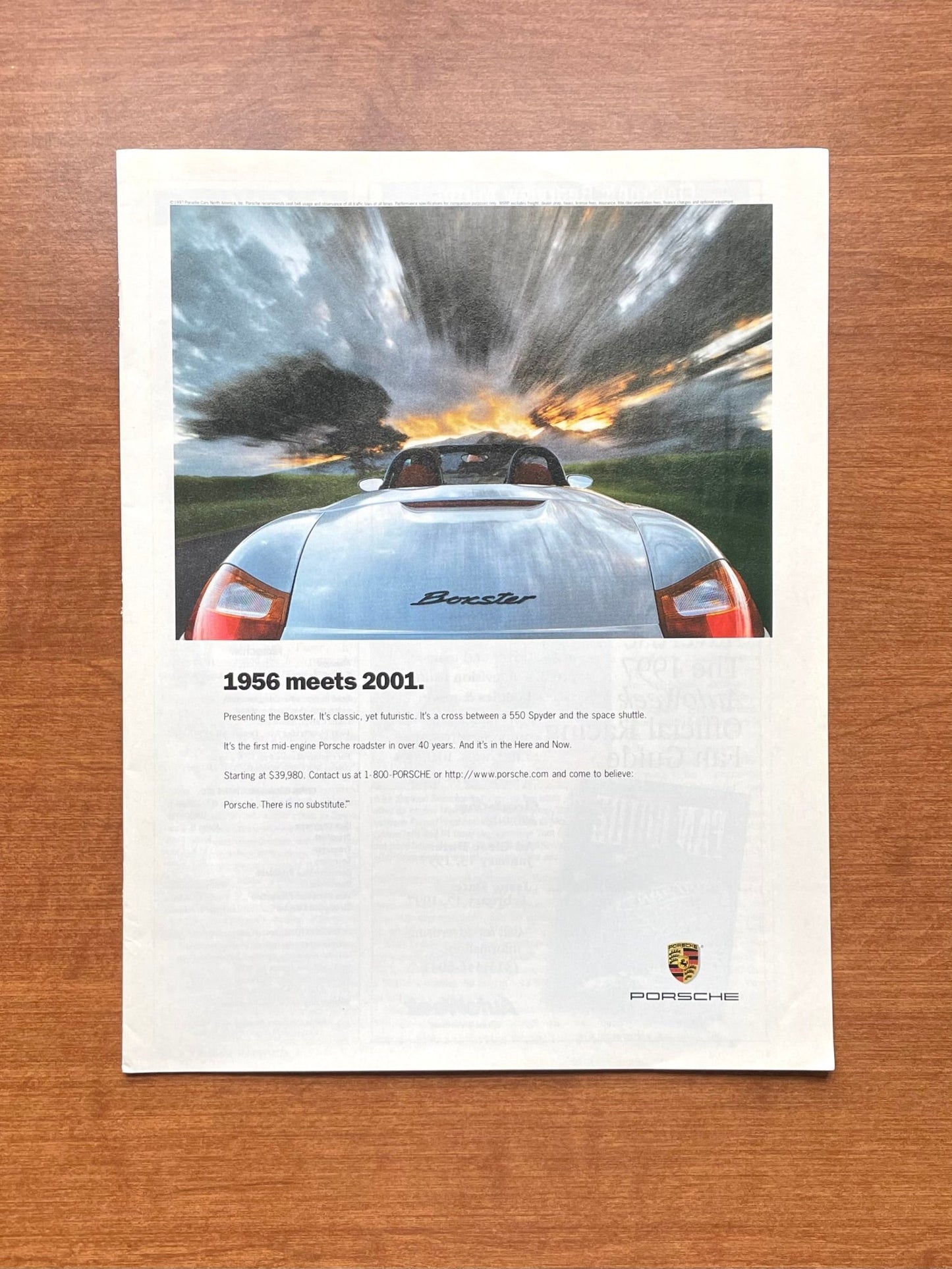 1997 Porsche Boxster "1956 meets 2001" Advertisement