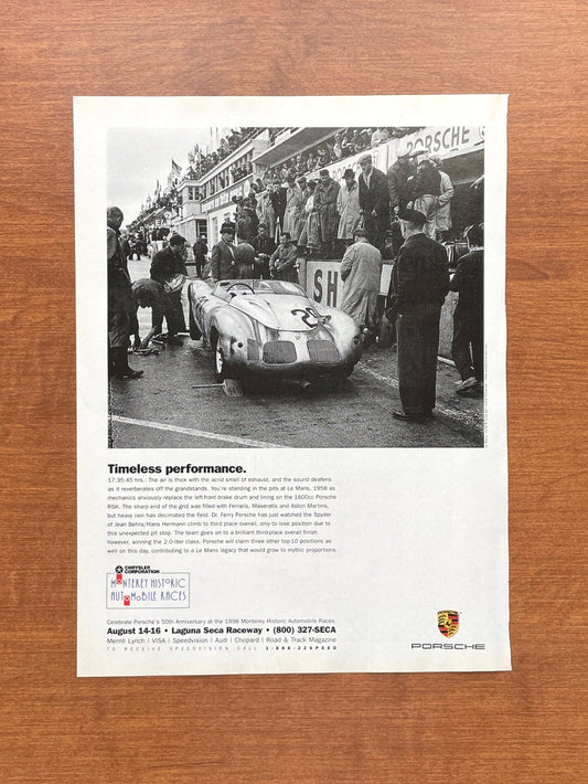 1998 Porsche "Timeless performance" Advertisement