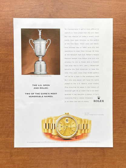 1998 Rolex Day Date Ref. 18238 "U.S. Open" Golf Advertisement