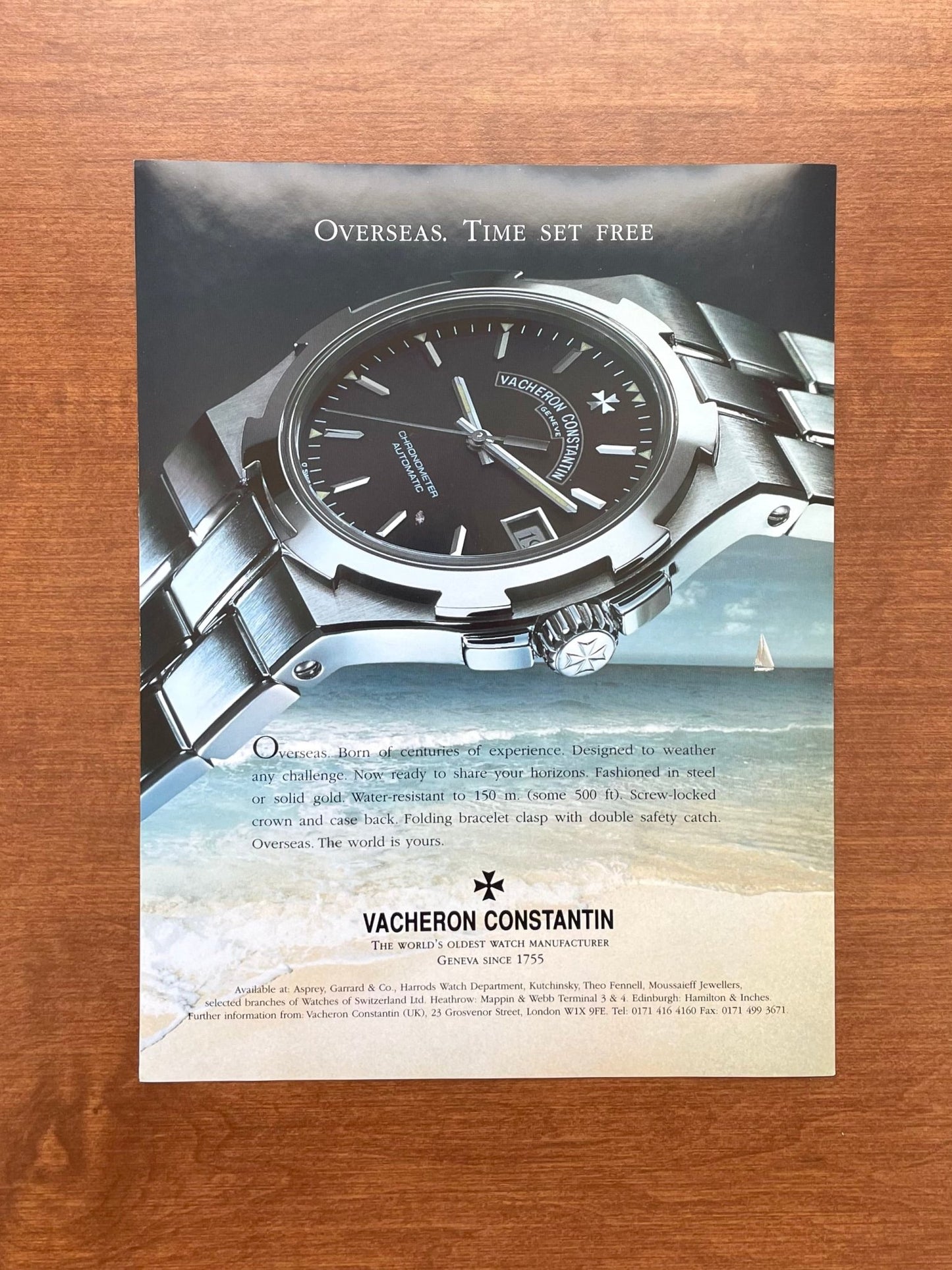 1998 Vacheron Constantin Overseas Advertisement