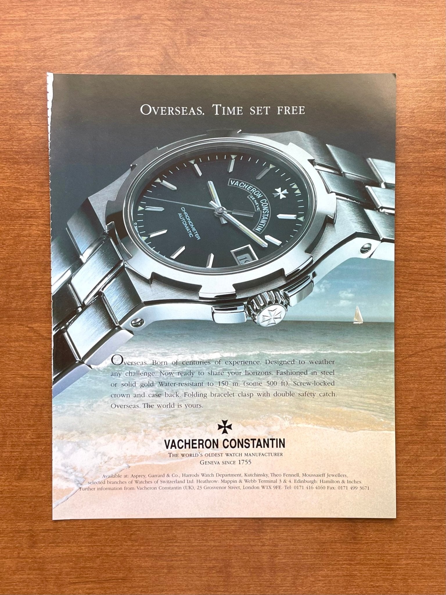 1998 Vacheron Constantin Overseas Advertisement