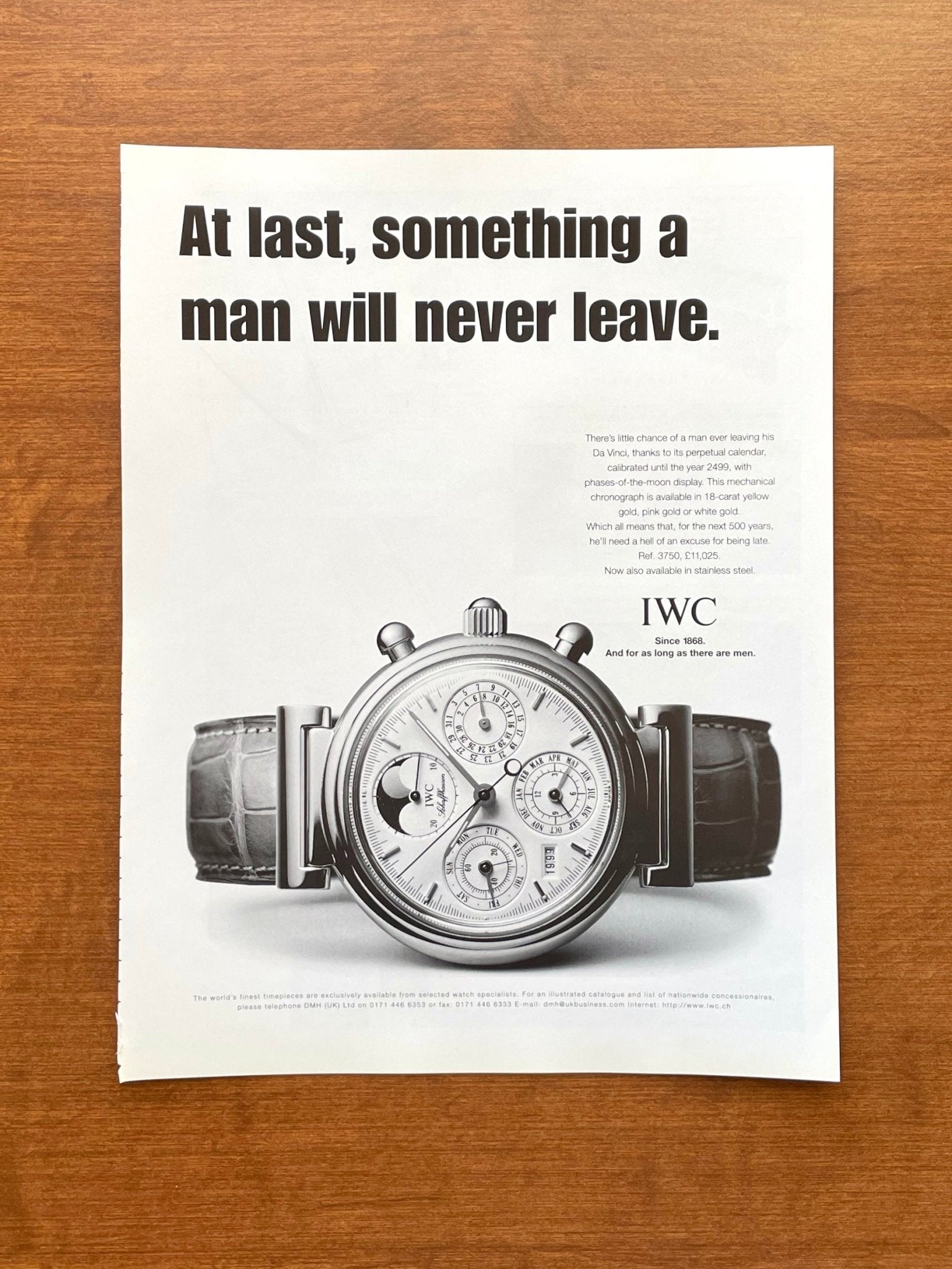 1999 IWC Da Vinci Ref. 3750 