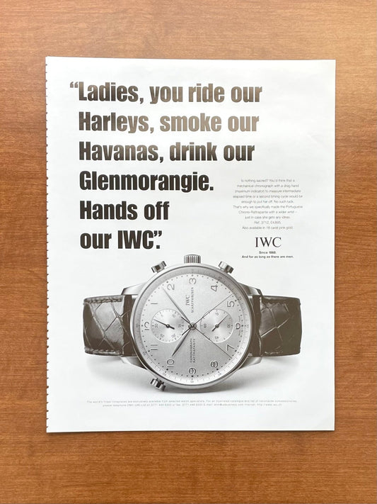1999 IWC Portuguese Split Seconds Ref. 3712 Advertisement