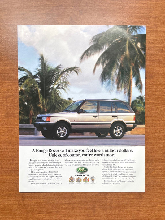 1999 Range Rover "make you feel like a million dollars..." Advertisement