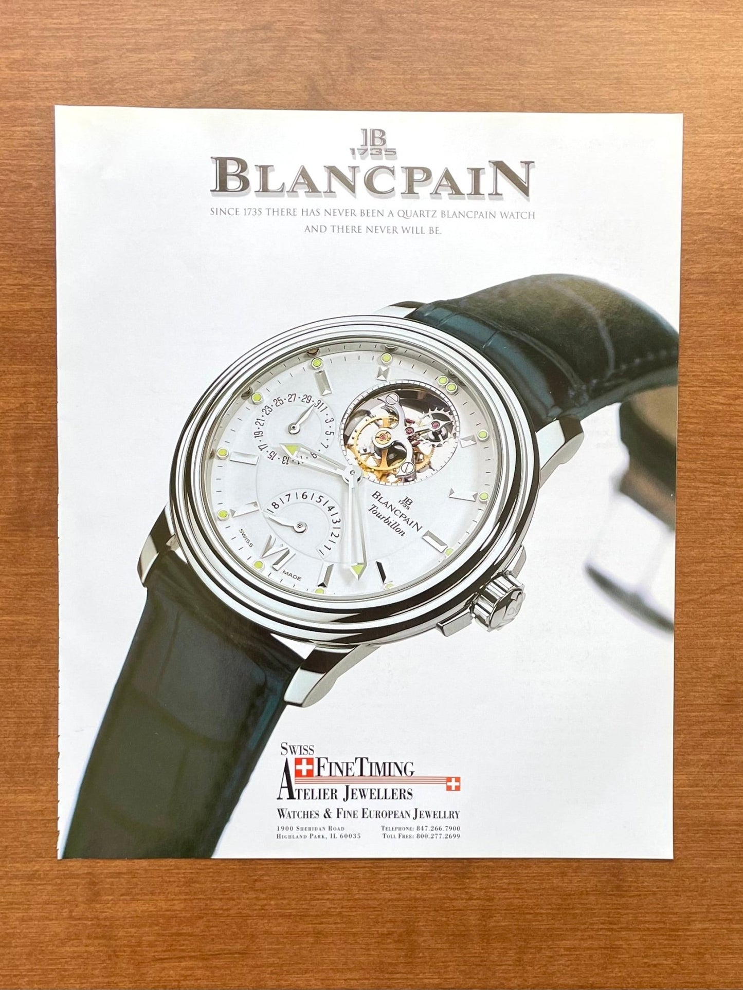 2000 Blancpain Tourbillon Leman 2123 Advertisement