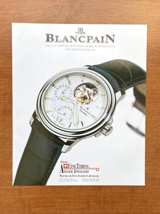 2000 Blancpain Tourbillon Leman 2123 Advertisement