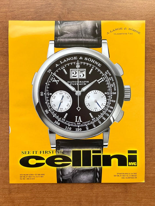 2001 A. Lange & Sohne Datograph at Cellini Advertisement