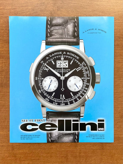 2002 A. Lange & Sohne Datograph at Cellini Advertisement