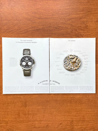 2002 A. Lange & Sohne Datograph with movement Advertisement