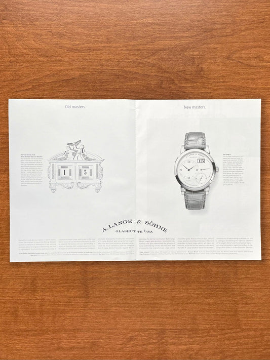 A. Lange & Sohne Ads, Vintage Magazine Advertisements Ad Patina
