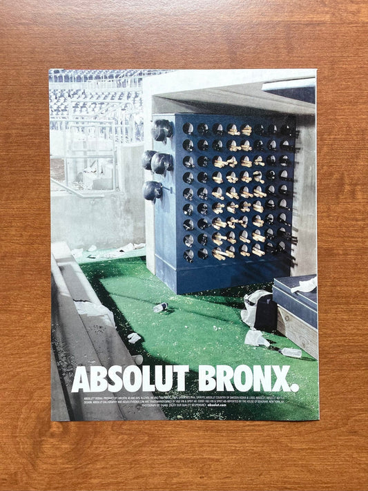2002 Absolut Bronx Vodka Advertisement