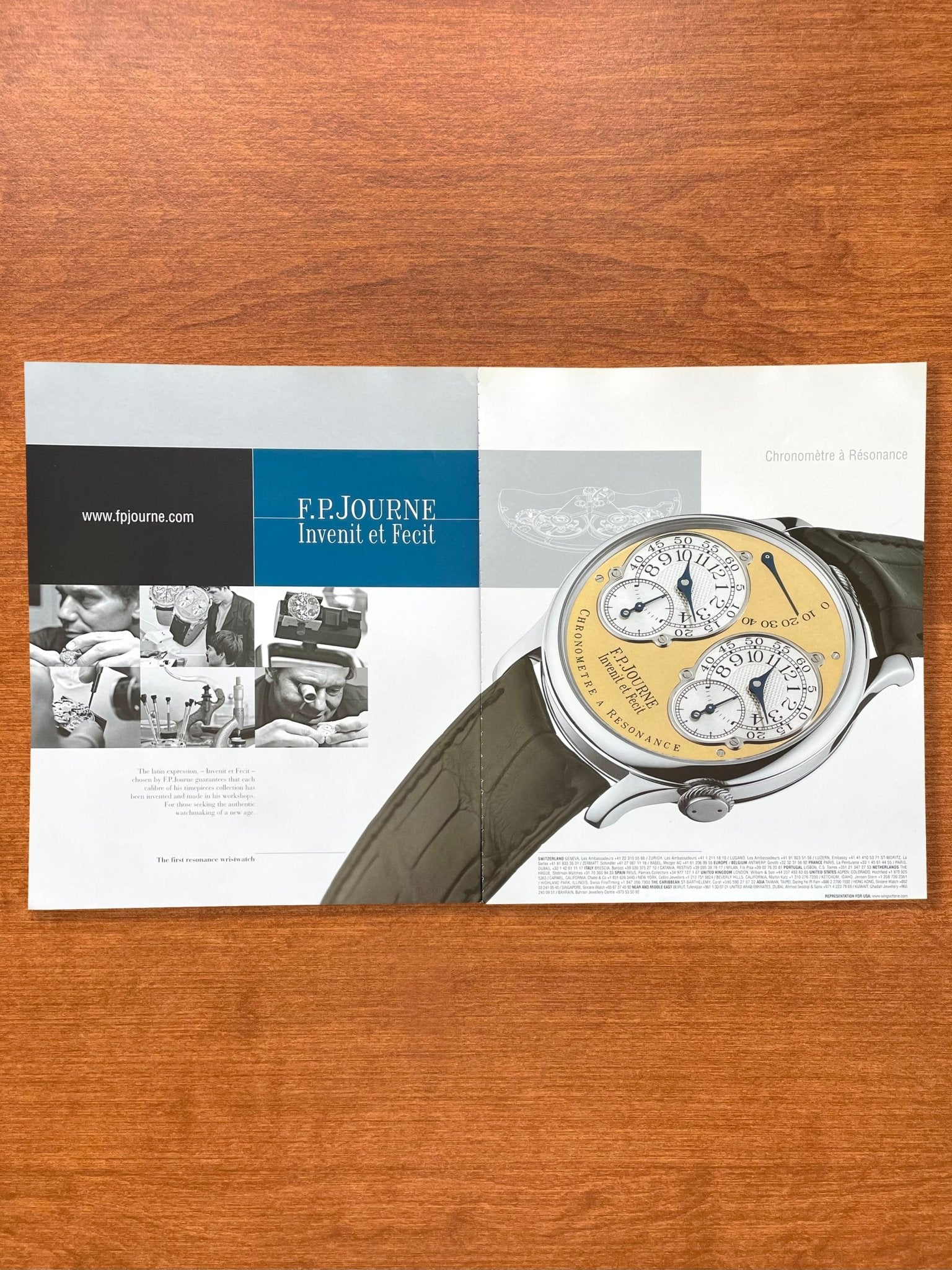 2002 F.P. Journe Chronometre a Resonance 2 - page Advertisement