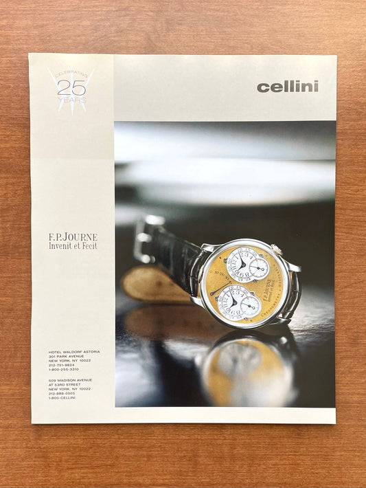 2002 F.P. Journe Chronometre A Resonance at Cellini Advertisement