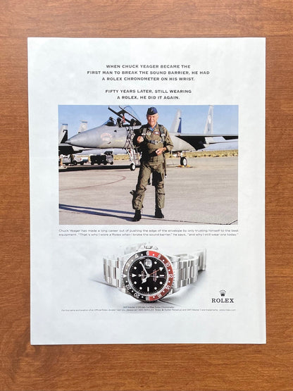 2002 Rolex GMT Master II Ref. 16710 feat. Chuck Yeager Advertisement