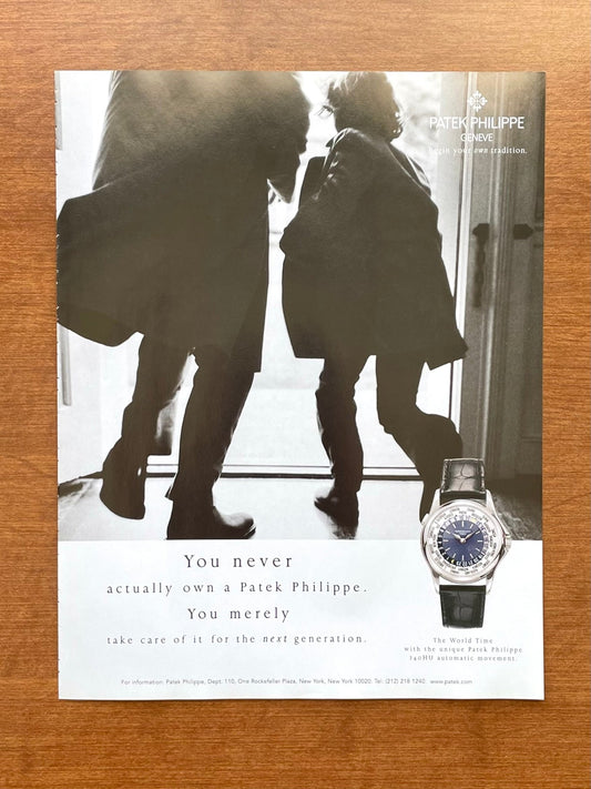 2004 Patek Philippe World Time Ref. 5110P Advertisement