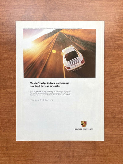 2004 Porsche 911 Carrera "because you don't have an autobahn" Advertisement