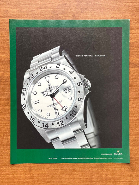 2004 Rolex Explorer II Ref. 16570 "Polar" dial Advertisement