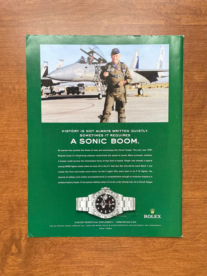2004 Rolex Explorer II Ref. 16570 "Sonic Boom" feat. Chuck Yeager Advertisement