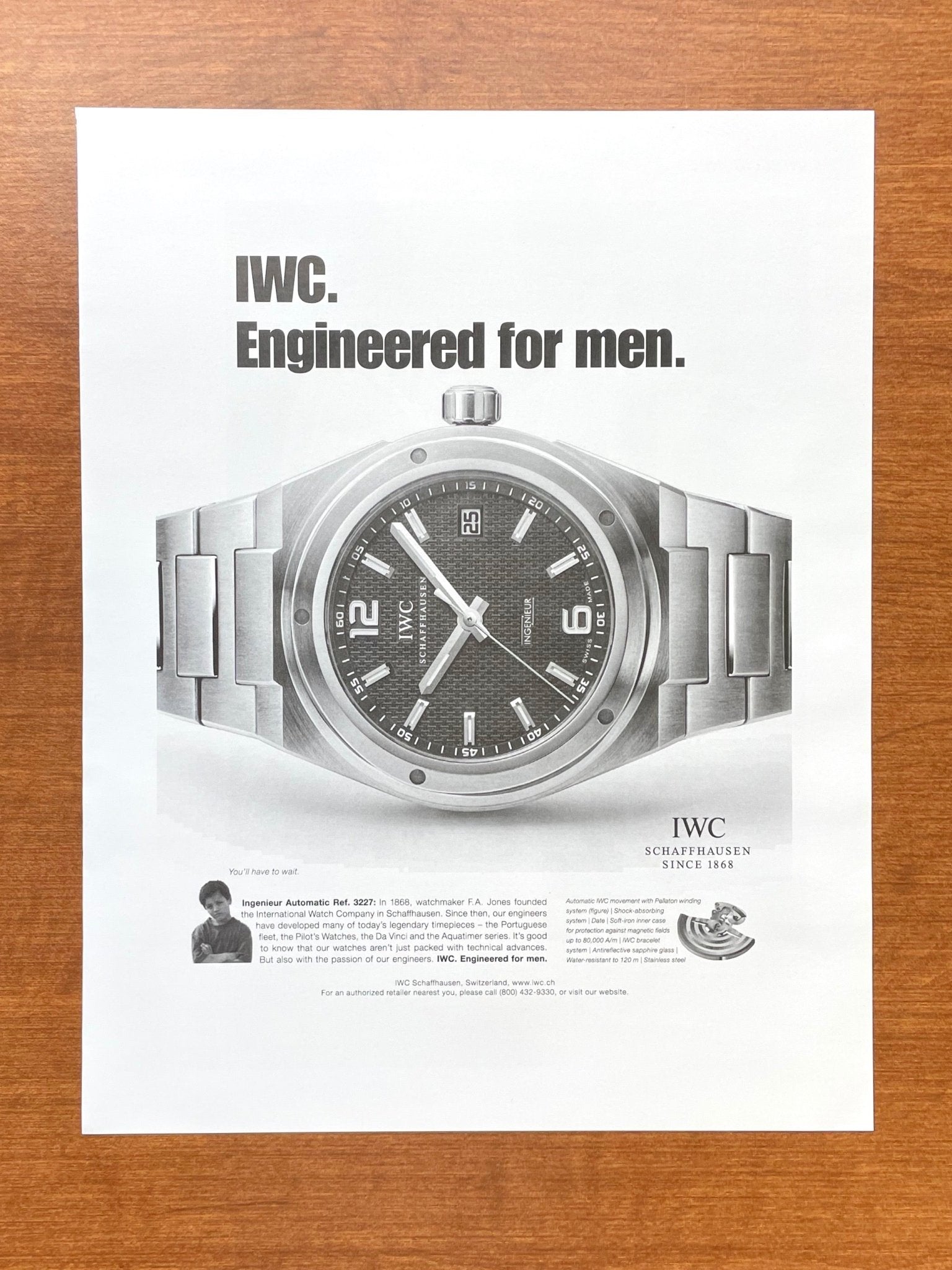 2005 IWC Ingenieur Automatic Ref. 3227 Advertisement